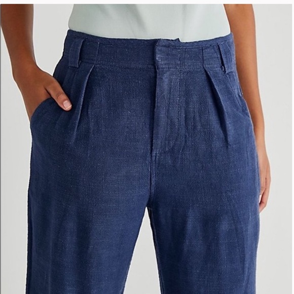 Free People Straight Leg Trouser Navy Blue Size 0 Womens Small - Picture 3 of 15